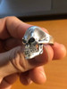 925 sterling silver CZ eyes skull ring