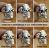 925 sterling silver CZ eyes skull ring