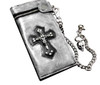 Skull and cross long wallet with chain