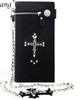 Skull cross long wallet
