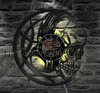 skull head wall clock