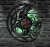skull head wall clock
