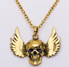 Skull and wings necklace set