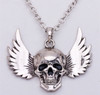 Skull and wings necklace set