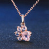 Rose Gold Paw Necklace