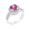 Fuchsia Halo Engagement Ring (size: 05) (pack of 1 ea) Fuchsia Halo Engagement Ring (size: 05) (pack of 1 ea)