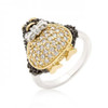 Jet Black Cubic Zirconia Penguin Ring (size: 07) (pack of 1 ea)