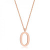 Elaina Rose Gold Stainless Steel O Initial Necklace (pack of 1 ea) Elaina Rose Gold Stainless Steel O Initial Necklace (pack of 1 ea)