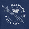 HISTORY Forged in Fire Series It Will Kill Crest Sword Long Sleeve T-Shirt