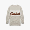 Women's Script Cleveland Stripe Crewneck