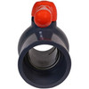 Midline Valve PVC Ball Valve with Pink T-Handle for Potable Water Use 3'' Solvent Connections Grey Plastic (492T300)