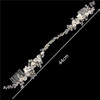 Delicate Silver Wedding Hair Jewelry Porcelain Flower Bridal Hair Comb