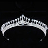 Rhinestone Zircon Queen Bride Crown and Tiaras Bridal Diadem Wedding Party Headpiece Hair