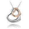 Double Heart Gold-Silver Overlay Pendant