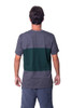 LM-TS093 T-shirt Combinada Gris Verde