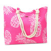 Pineapple Print Beach Rope Tote Bag