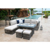 Graphite Modular Corner Unit with Cushion