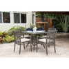 Graphite Stackable Arm Chair with Cushion