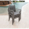 Graphite Stackable Arm Chair