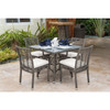 Graphite Stackable Side Chair with Cushion