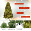 Pre-Lit Artificial PVC Christmas Tree with LED Lights & Stand-6'