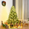 Pre-Lit Artificial PVC Christmas Tree with LED Lights & Stand-6'
