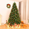 Pre-Lit Artificial PVC Christmas Tree with LED Lights & Stand-6'