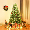 Pre-Lit Artificial PVC Christmas Tree with LED Lights & Stand-6'