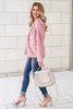 CBRAND Up Till Midnight Velvet Blazer - Blush