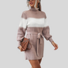 Cozy Knitted Turtleneck Sweater Dress