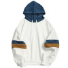 Men Outwear Casual Patchwork Slim Fit Hoodie Outwear Sweatshirt