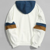 Men Outwear Casual Patchwork Slim Fit Hoodie Outwear Sweatshirt