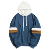 Men Outwear Casual Patchwork Slim Fit Hoodie Outwear Sweatshirt