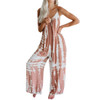 Women Tie-dye Jumpsuits Casual Jumpsuit Loose Overalls Denim Romper