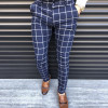 Formal Men Plaid Pants Slim Fit Business Casual Pencil Pants Skinny Button Long Trouser Formal Men Plaid Pants Slim Fit Business Casual Pencil Pants Skinny Button Long Trouser
