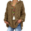 Women V-neck Twist Knitted Sweaters