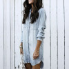 Denim Long Sleeve Shirt Dress