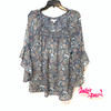 db Blue Paisley Blouse