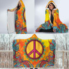 Hippie Peace Hoodie Blanket