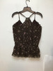 Mudd brown spaghetti strap floral print top size large