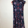 Lula Roe navy with floral print maxi skirt size X Large