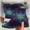 Purple Gold Mandala Handcrafted Boots