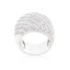 Cubic Zirconia Pave Diagonal Ring