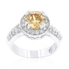 Champagne Halo Engagement Ring
