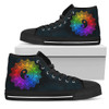 Rainbow Yin Yang Mandala Handcrafted High Tops