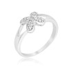 Simple Flower CZ Ring