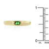 Green Oval Simple Ring