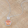 Beautiful Floral Cut Champagne CZ Pendant