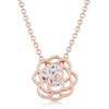 Maya 1.28ct CZ Rose Gold Rose Drop Pendant
