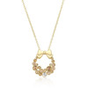 Holiday Wreath Champagne Crystal Pendant